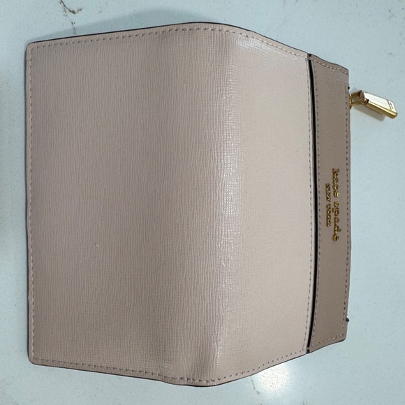 Kate Spade Wallet Colorblock Slim Bifold Pale Dogwood Classic Preowned - Picture 12 of 16